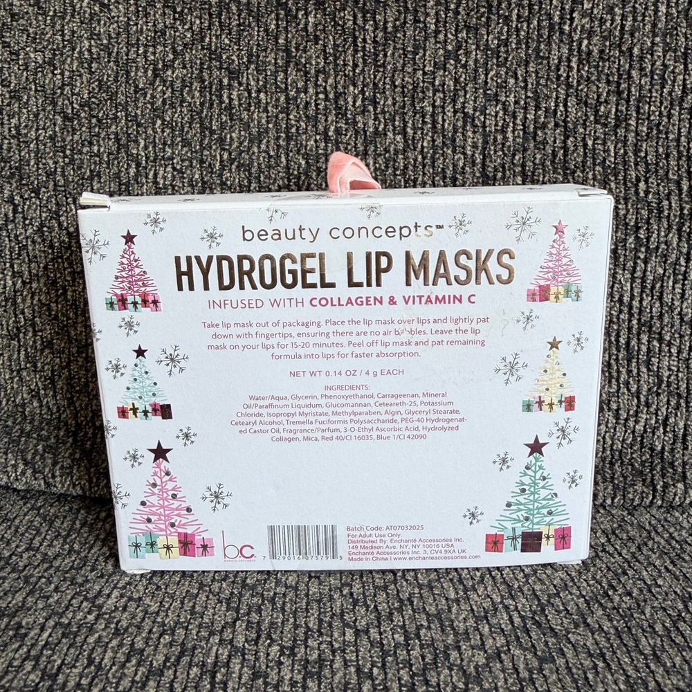 beauty concepts Pink Hydrogel Lip Masks - Collagen + Vitamin C (10 Count) - Picture 3 of 3